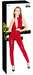 Combinaison Vinyl Overall Zip V Rouge