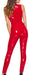 Combinaison Vinyl Overall Zip V Rouge