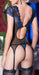 Corset Josepha Noir-Bleu