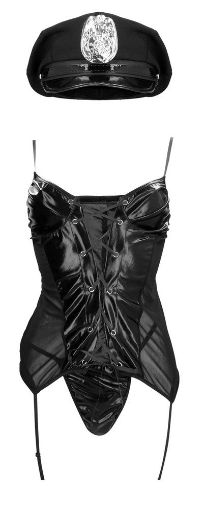 Costume de Policière sexy Police S/M Noir