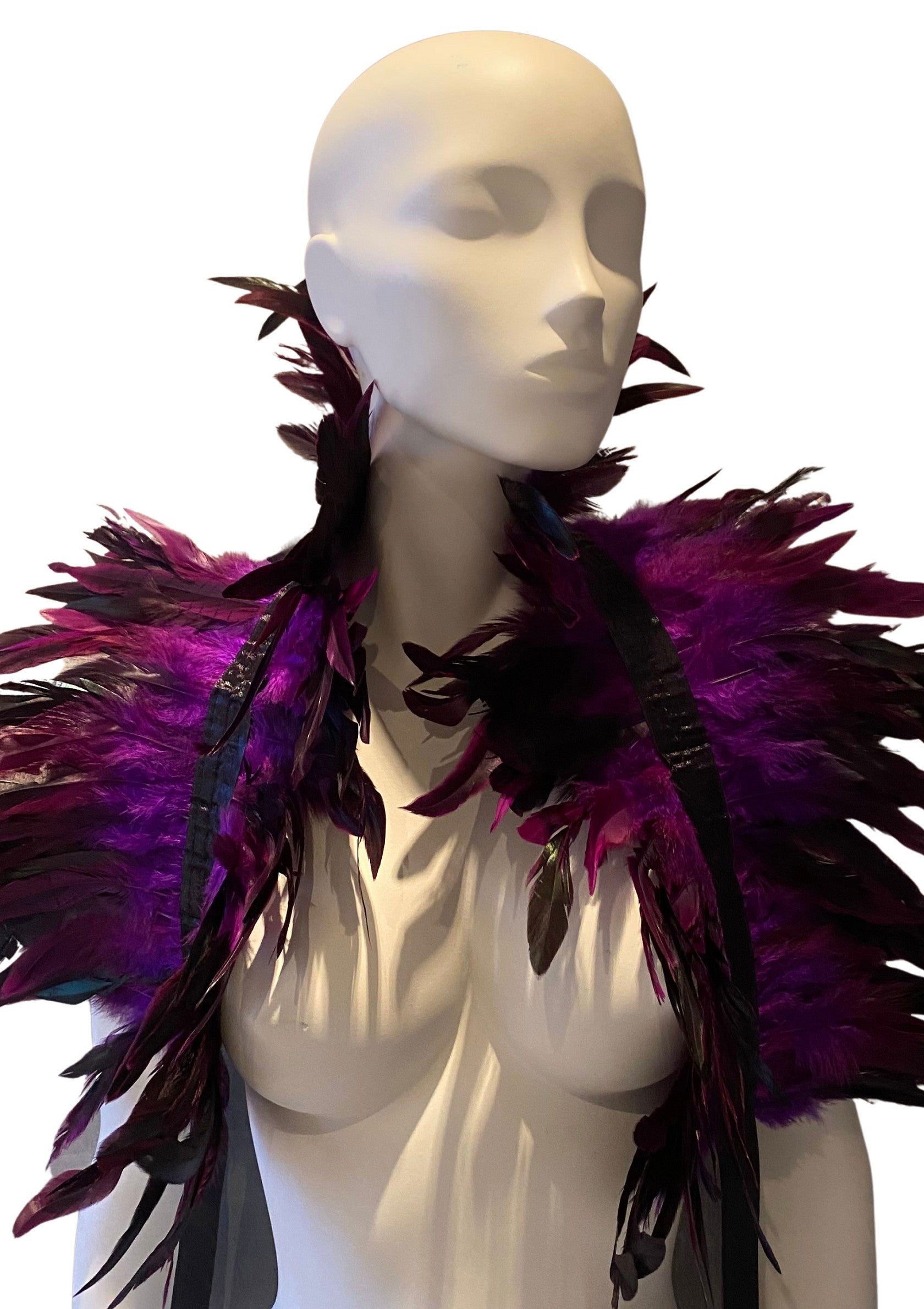 Couvre-Épaules Plumes Violet