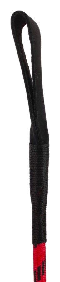 Cravache cuir et nylon Neon Stick 72cm Noir-Rouge