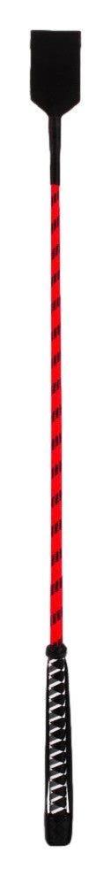 Cravache cuir et nylon Neon Stick 72cm Noir-Rouge