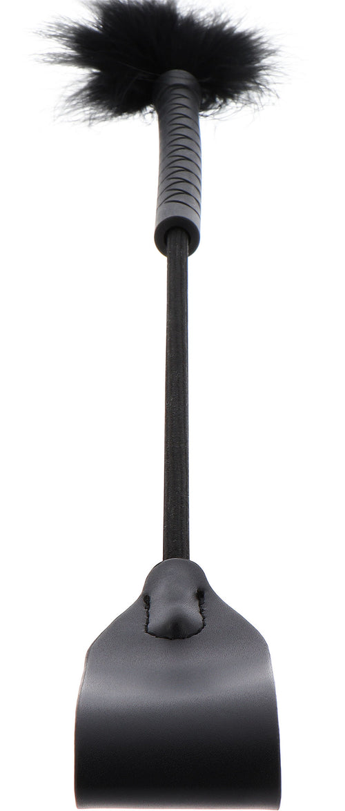 Cravache et Plumeau Tick Whip 56cm Noir