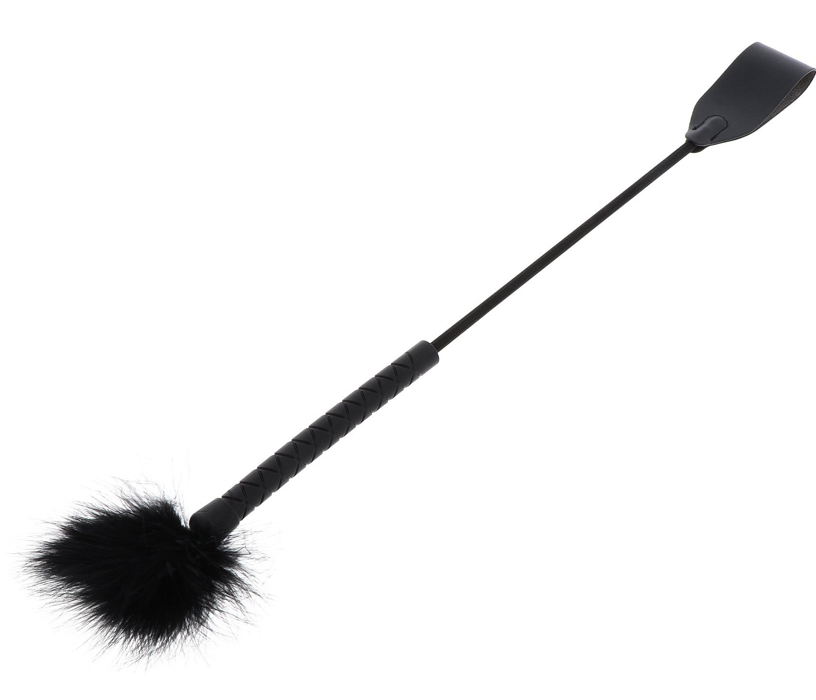 Cravache et Plumeau Tick Whip 56cm Noir
