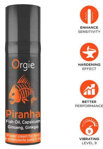 Crème de pénis stimulante Piranha 15ml