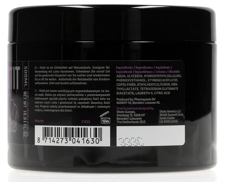 Crème relaxante Anal Relaxer 500 ml - Pot noir