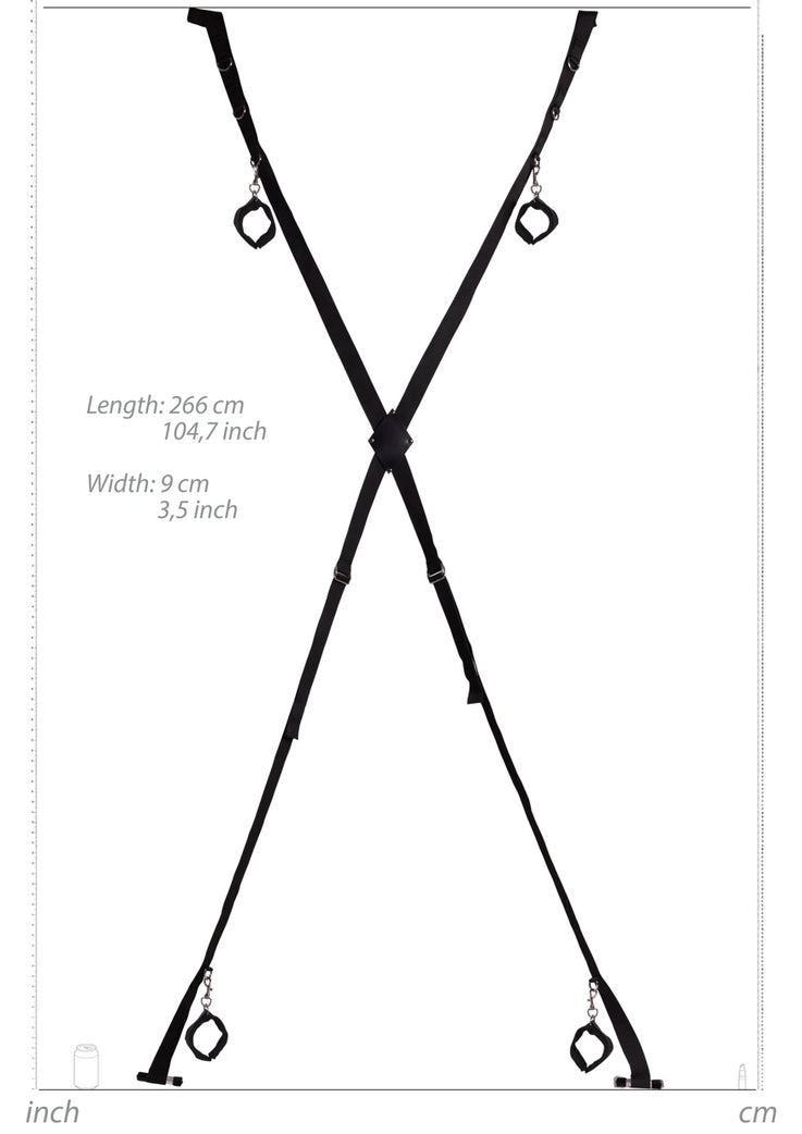 Croix de bondage pour porte Blackcross Noire