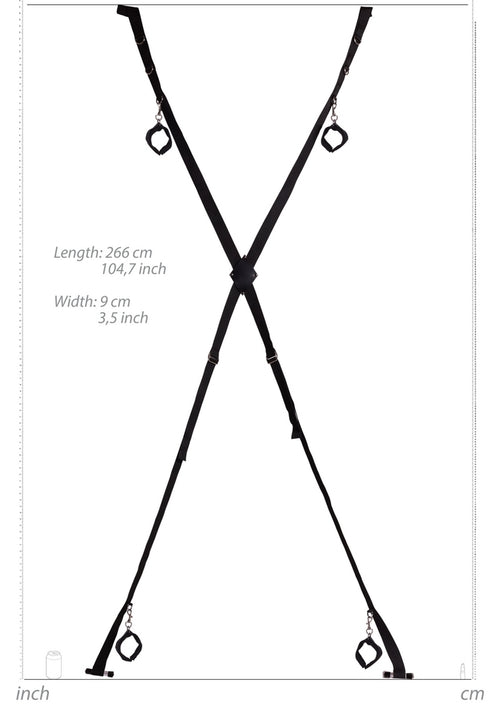 Croix de bondage pour porte Blackcross Noire