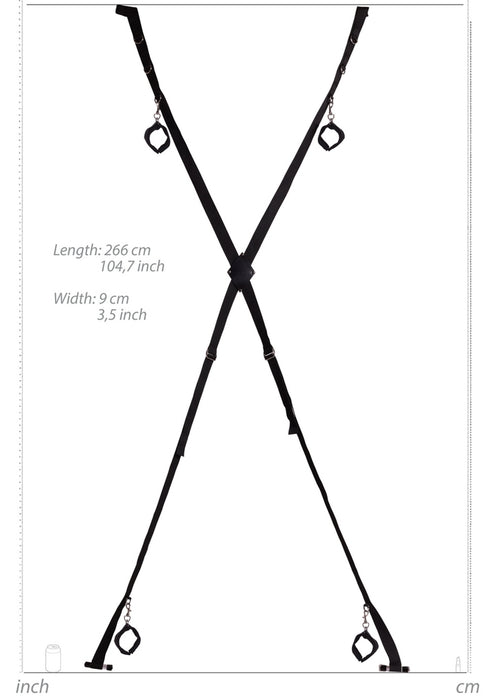 Croix de bondage pour porte Blackcross Noire
