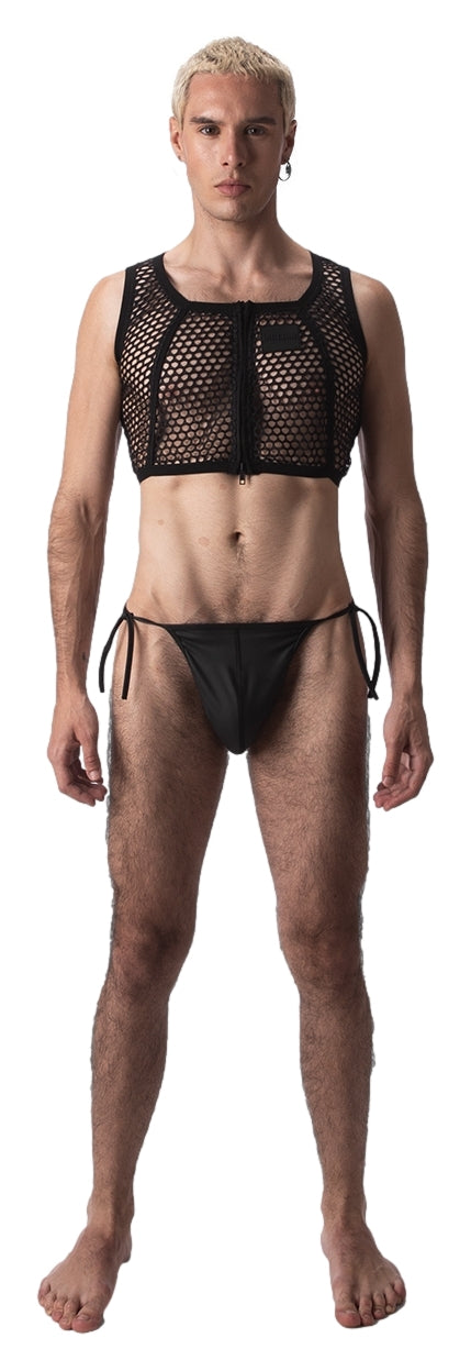 Crop Top Filet Many Noir