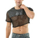 Crop Top Net N fetish Noir