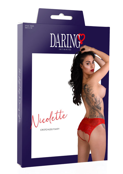 Culotte ouverte Arrière Nicolette Rouge