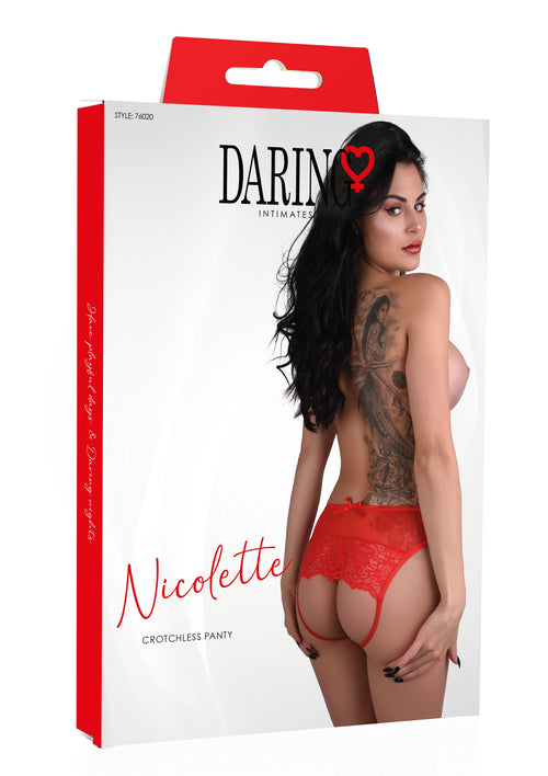 Culotte ouverte Arrière Nicolette Rouge
