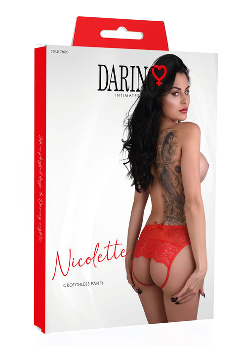 Culotte ouverte Arrière Nicolette Rouge