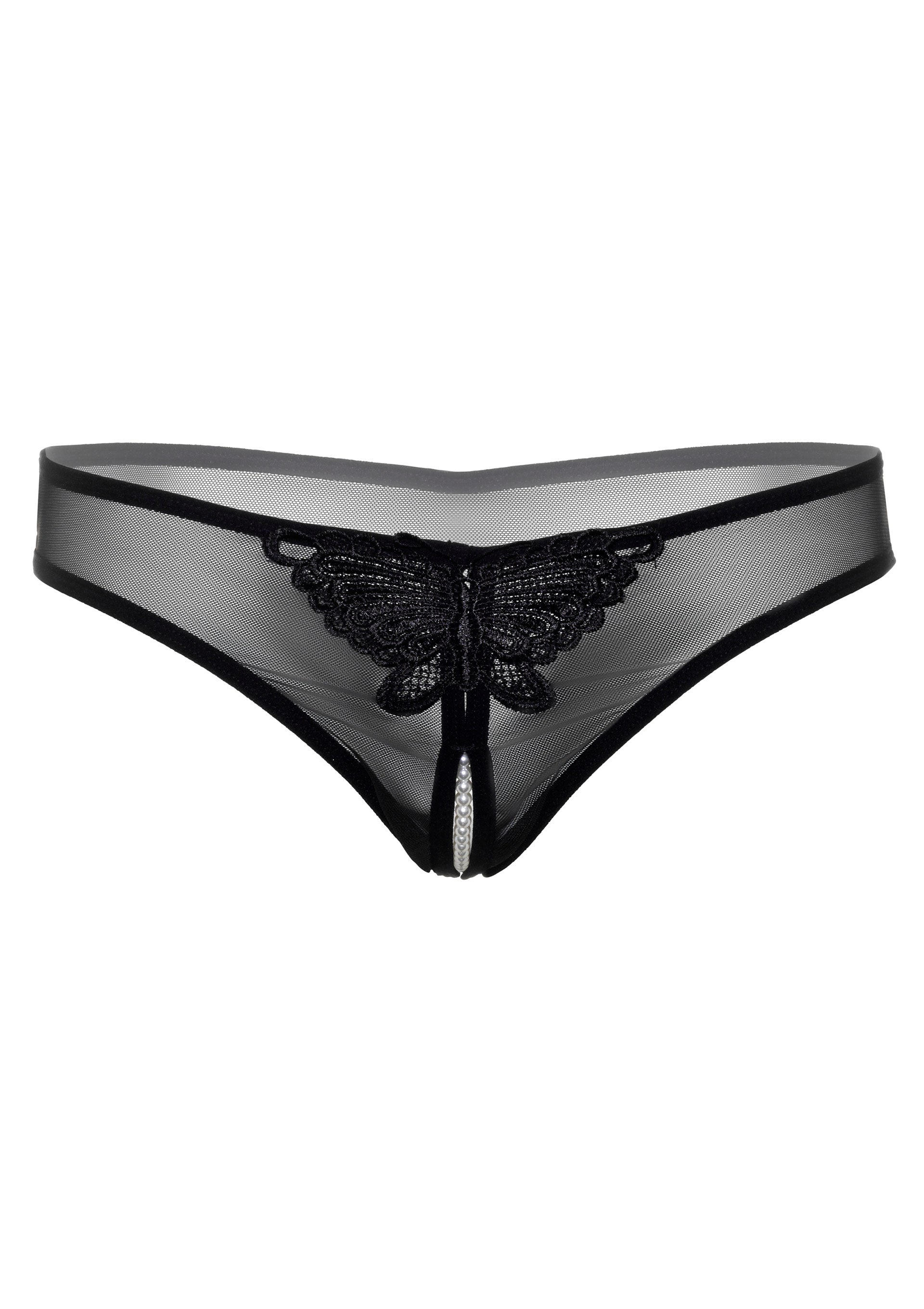 Culotte sexy avec perles Indra Noire