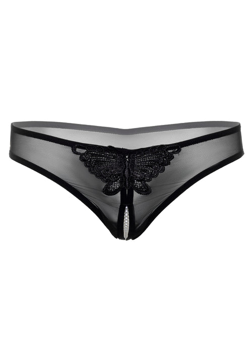 Culotte sexy avec perles Indra Noire