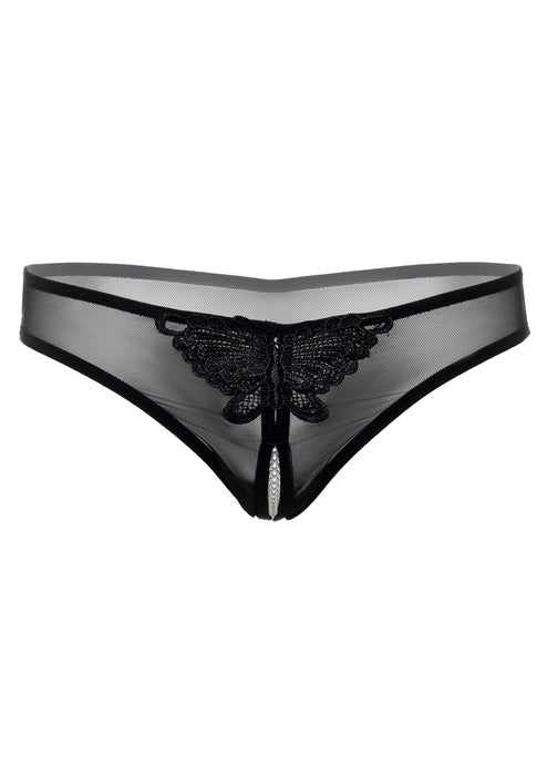Culotte sexy avec perles Indra Noire