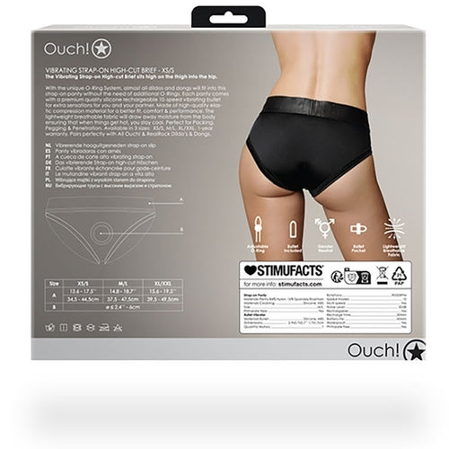 Culotte vibrante Strap-On High Cut Brief Noire