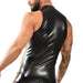 Débardeur en latex Xrub avec Zip Noir-Jaune