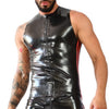 Débardeur en latex Xrub avec Zip Noir-Rouge