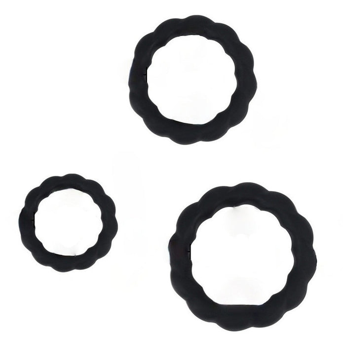Lot de 3 Cockrings Tortick Noirs