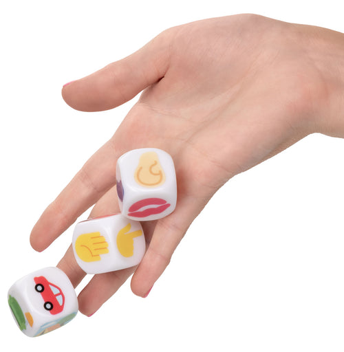 Dés coquins EMOJI GASM x3