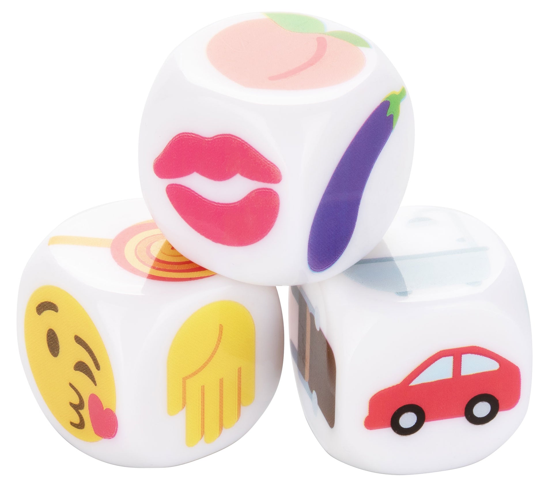 Dés coquins EMOJI GASM x3