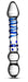 Dildo en Verre n 21 - 20 x 3.4 cm