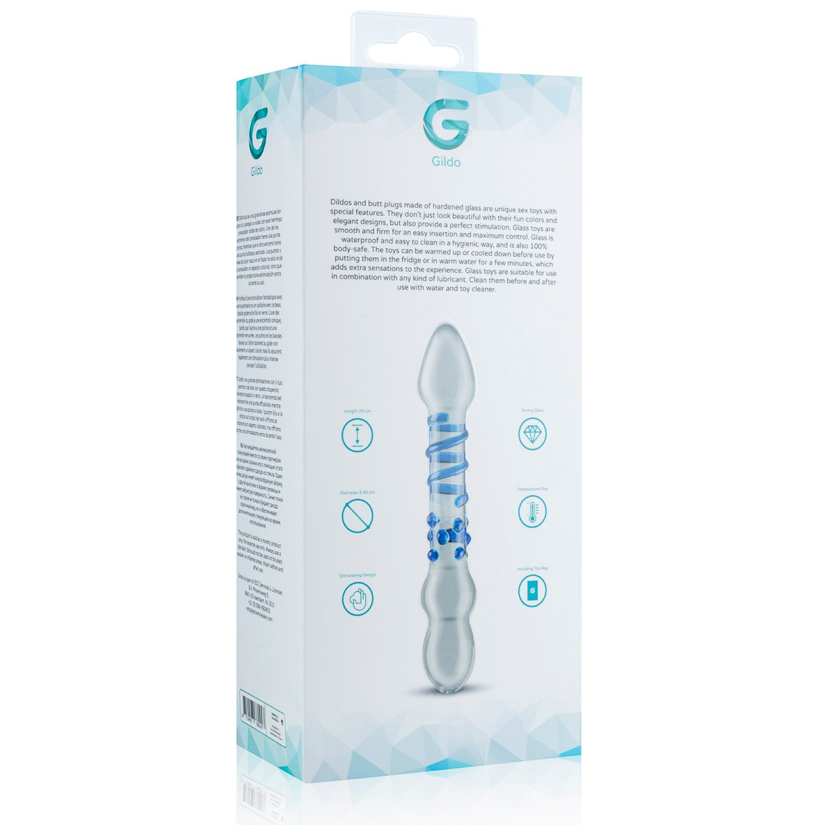 Dildo en Verre n 21 - 20 x 3.4 cm