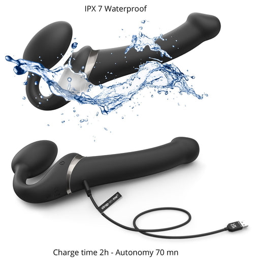 Dildo MULTI ORGASM Strap-On-Me S 14.5 x 3.4cm Noir
