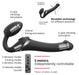 Dildo MULTI ORGASM Strap-On-Me S 14.5 x 3.4cm Noir