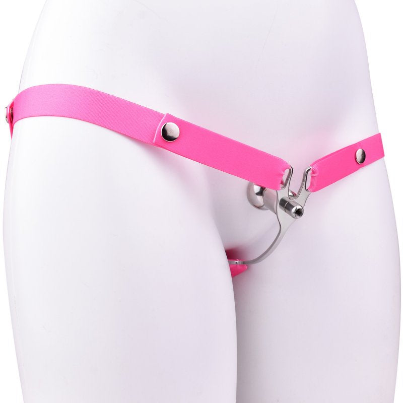 Dispositif Fem Mini V-Free en métal Sangle rose