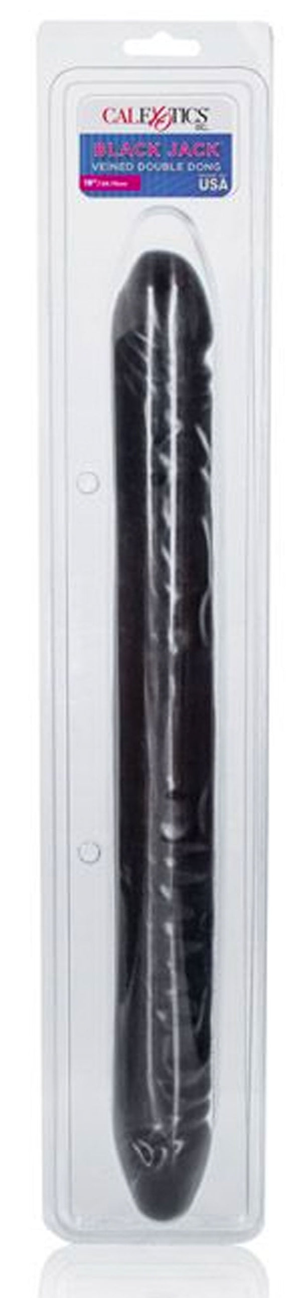 Double gode Black Jack 44 x 4.5 cm Noir