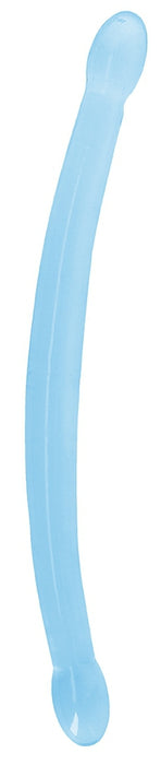 Double Gode Crystal RealRock 42 x 3.5cm Bleu