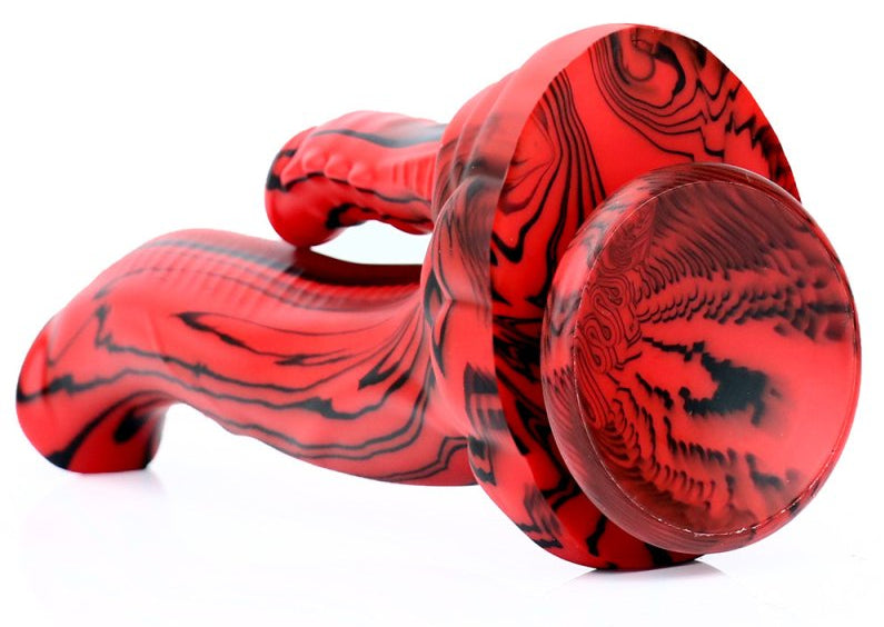 Double Gode Dobhorse 18 x 7cm Rouge et Noir
