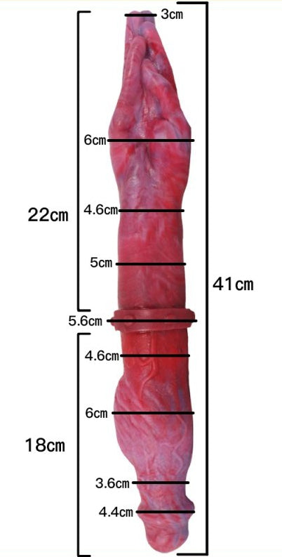 Double gode Duo Hand Monster 42 x 6cm