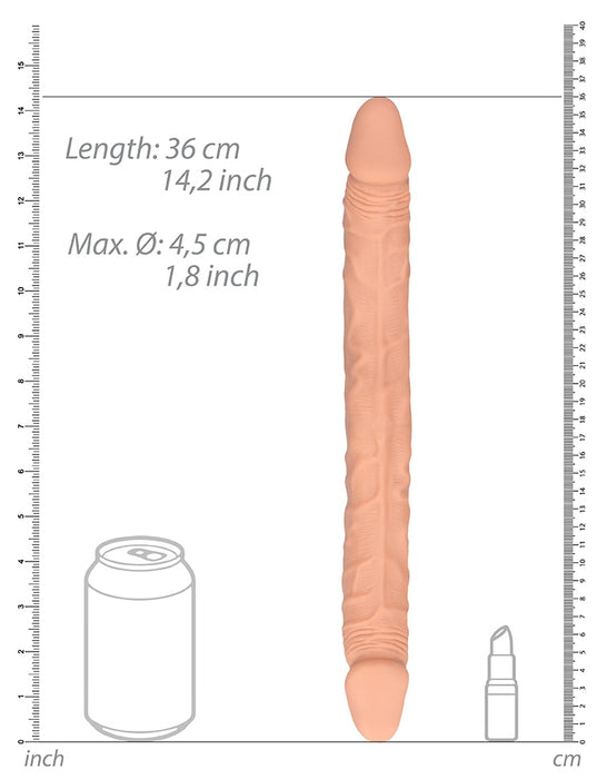 Double gode Realrock 36 x 4.4cm Flesh