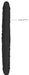 Double gode Realrock 36 x 4.4cm Noir