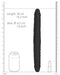 Double gode Realrock 36 x 4.4cm Noir