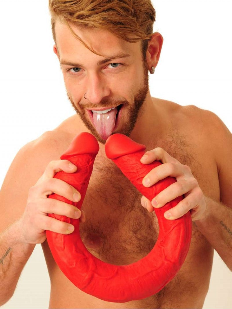 Double gode Stretch N77 62 x 6.2cm Rouge