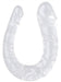 Double Gode transparent U Jelly L 17 x 4.5cm