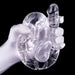 Double Gode Transparent U Jelly XL 19 x 5cm