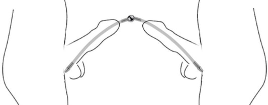Double Tige d'urètre flexible Flexi Duo 24cm - Diamètre 8mm