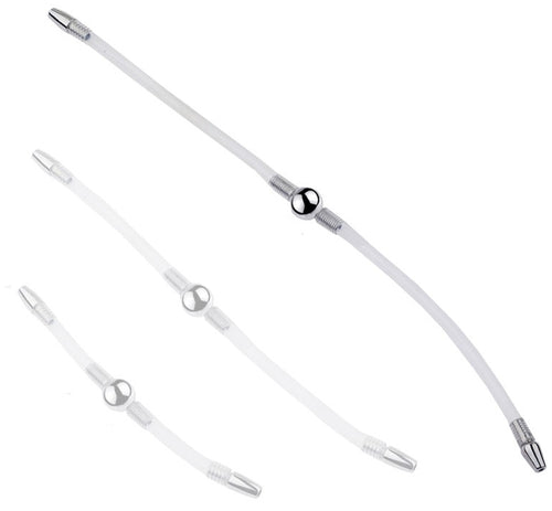 Double Tige d'urètre flexible Flexi Duo 34cm - Diamètre 8mm
