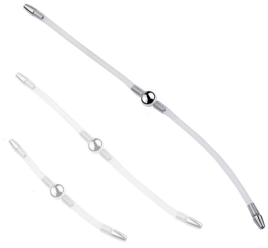 Double Tige d'urètre flexible Flexi Duo 34cm - Diamètre 8mm