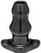 Double Tunnel Plug Extra-Large 14 x 7.8 cm Noir