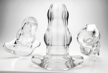 Double Tunnel Plug Extra-Large 14 x 7.8 cm Transparent