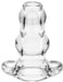 Double Tunnel Plug Extra-Large 14 x 7.8 cm Transparent