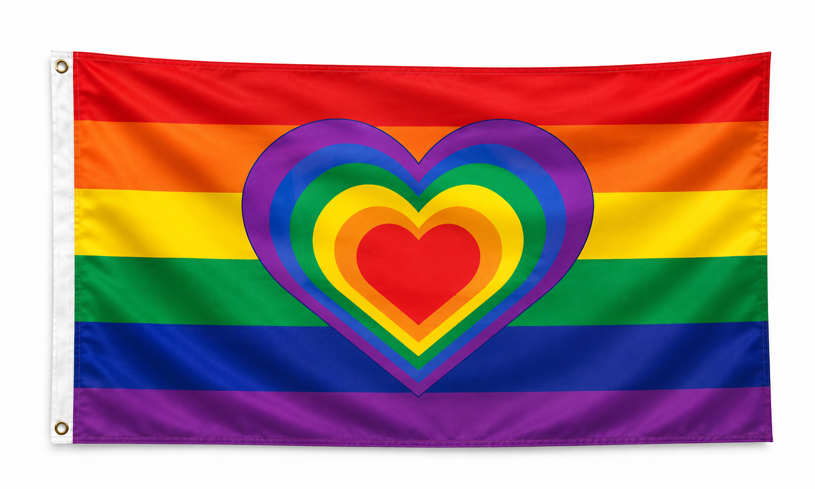 Drapeau Rainbow Heart 90 x 150cm